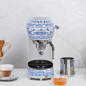 Smeg Manual Espresso Coffee Machine #ECF02DGBUS - Blu Mediterraneo