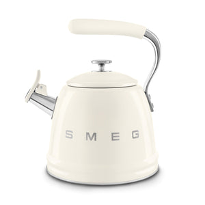 Smeg Retro Style Whistling Kettle 2.3L, Cream