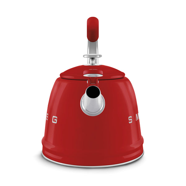 Smeg Retro Style Whistling Kettle 2.3L, Red