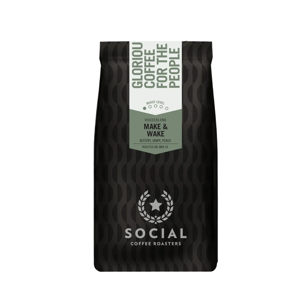 Social Wake & Make Whole Bean Coffee, 12oz.