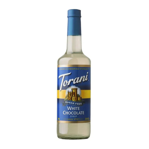 Torani Sugar Free White Chocolate Syrup, Glass 750ml