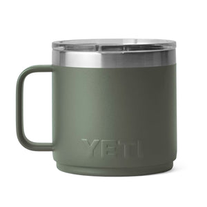 YETI Rambler 14 oz. Stackable Mug with MagSlider Lid, Camp Green