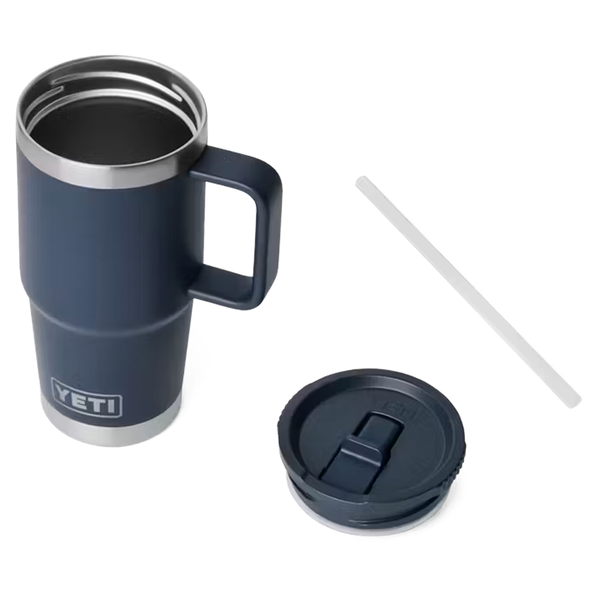 Mug YETI Rambler 59 cl avec couvercle à paille, bleu marine