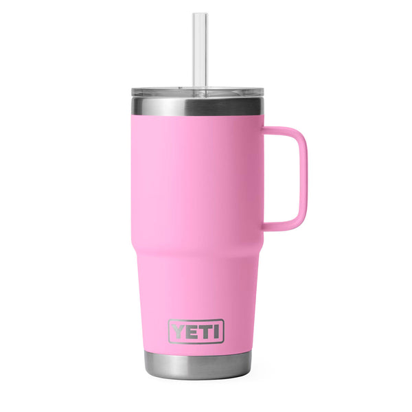 YETI Rambler 25 oz. Mug With Straw Lid, Power Pink