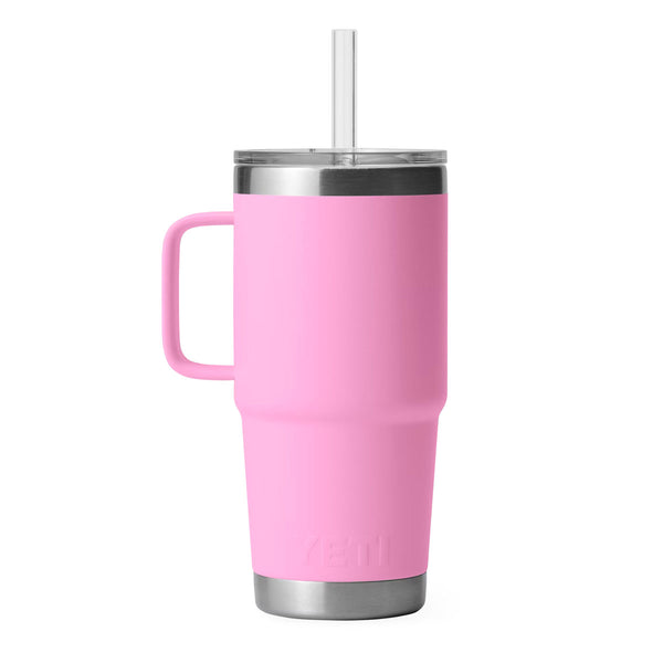 YETI Rambler 25 oz. Mug With Straw Lid, Power Pink