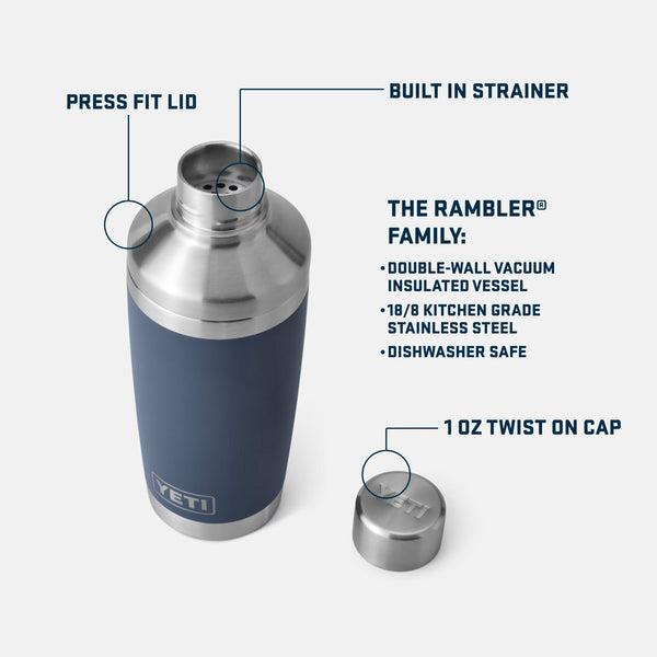 YETI Rambler 20 oz. Cocktail Shaker, White