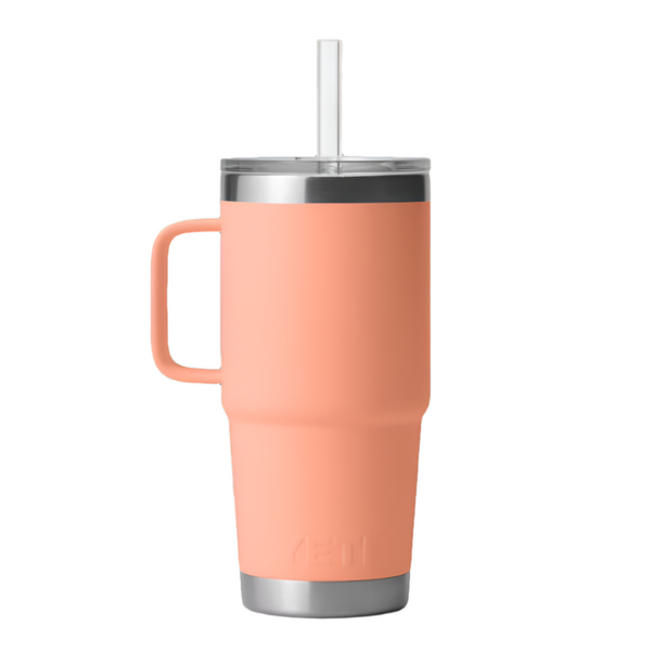 YETI Rambler 25 oz. Mug With Straw Lid, Low Country Peach