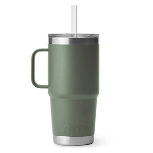 YETI Rambler 25 oz. Mug With Straw Lid, Camp Green