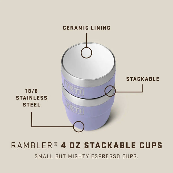 YETI Rambler 4 oz. Espresso Cups Set of 2, Black