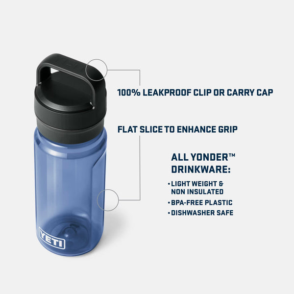 YETI Yonder™️ 20 oz. Plastic Bottle with Yonder Chug Cap, Navy