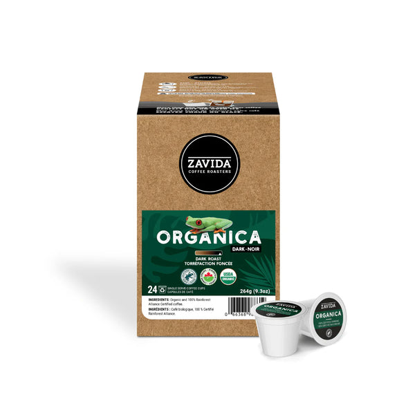 Zavida Organica Dark Roast Single Serve Coffee 24 Pack