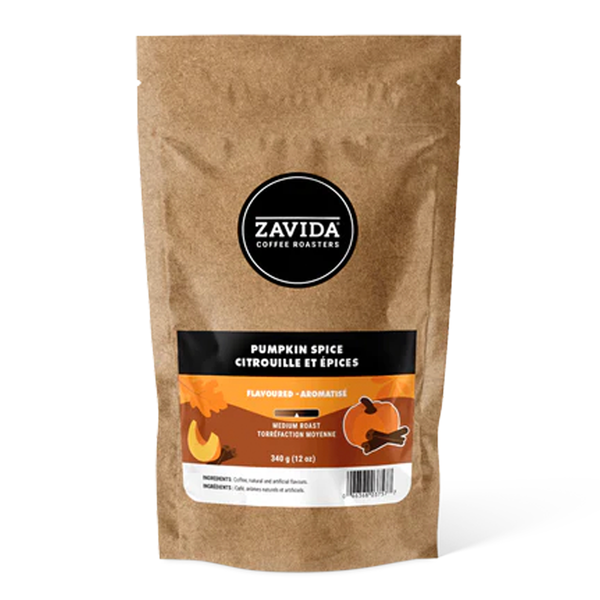 Zavida Pumpkin Spice Whole Bean Flavoured Coffee, 12 oz.