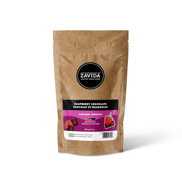 Zavida Raspberry Chocolate Whole Bean Flavoured Coffee, 12 oz.
