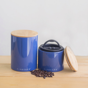 Airscape Ceramic 1 lb Coffee Canister, Cobalt Blue