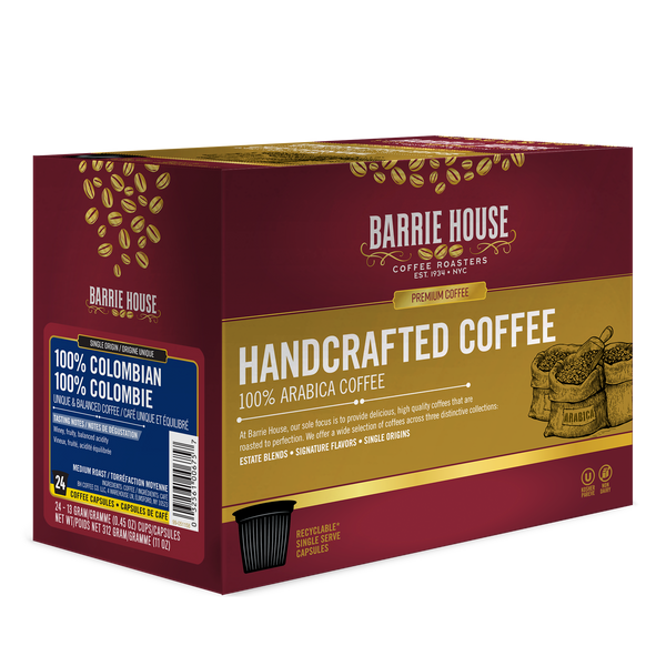 Barrie House 100% Colombia Single Serve Coffee 24 Pack