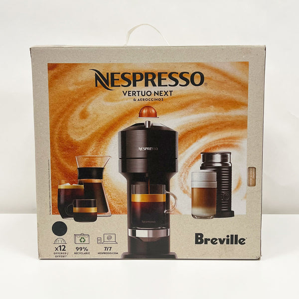 Open Box (#393) Nespresso Vertuo Next & Aeroccino 3, Black