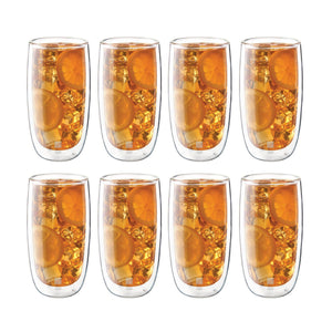 Zwilling Sorrento Double Wall Beverage Glass 16 oz., Value Pack of 8