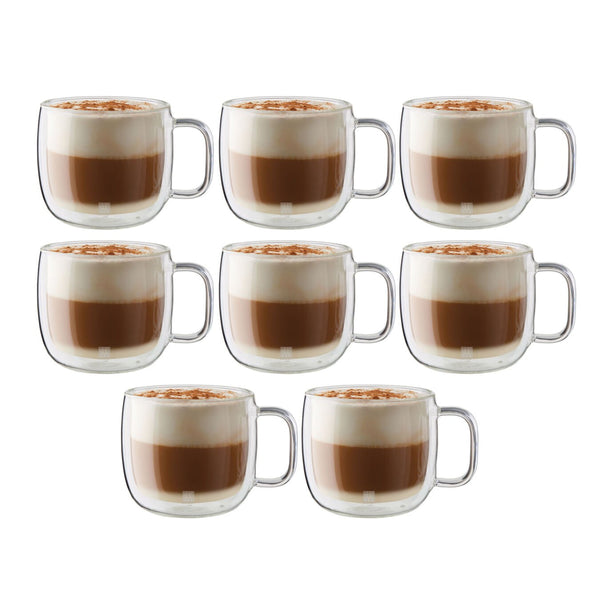 Zwilling Sorrento Plus Double Wall Cappuccino Mug 15 oz., Value Pack of 8