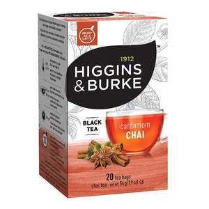 Higgins & Burke Cardamom Chai Filterbag Tea 20 Count