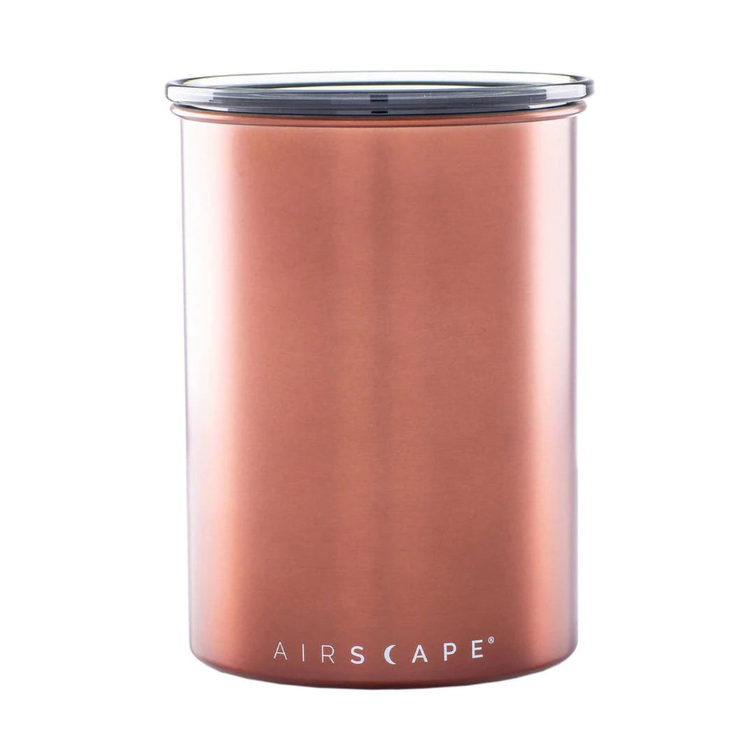 Airscape Medium Stainless Steel 1 lb Coffee Canister, Brushed Copper