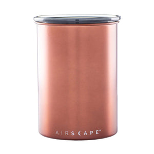 Airscape Medium Stainless Steel 1 lb Coffee Canister, Brushed Copper