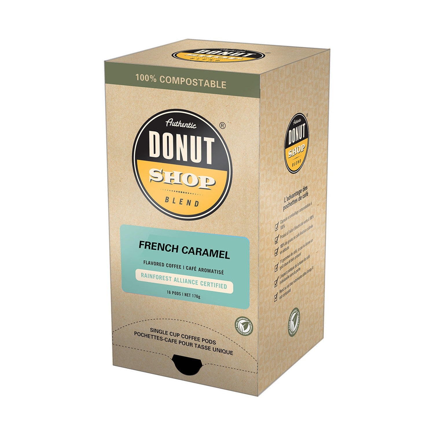 Authentic Donut Shop French Caramel Coffee Pods 16 Pack