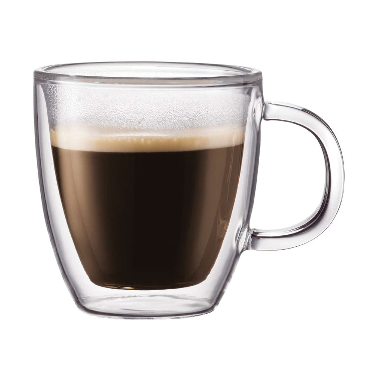 Bodum Bistro Double Wall 10 oz Glass Mug, Set of 2