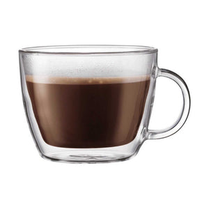 Bodum Bistro Double Wall 15.2 oz Latte Glass Mug, Set of 2