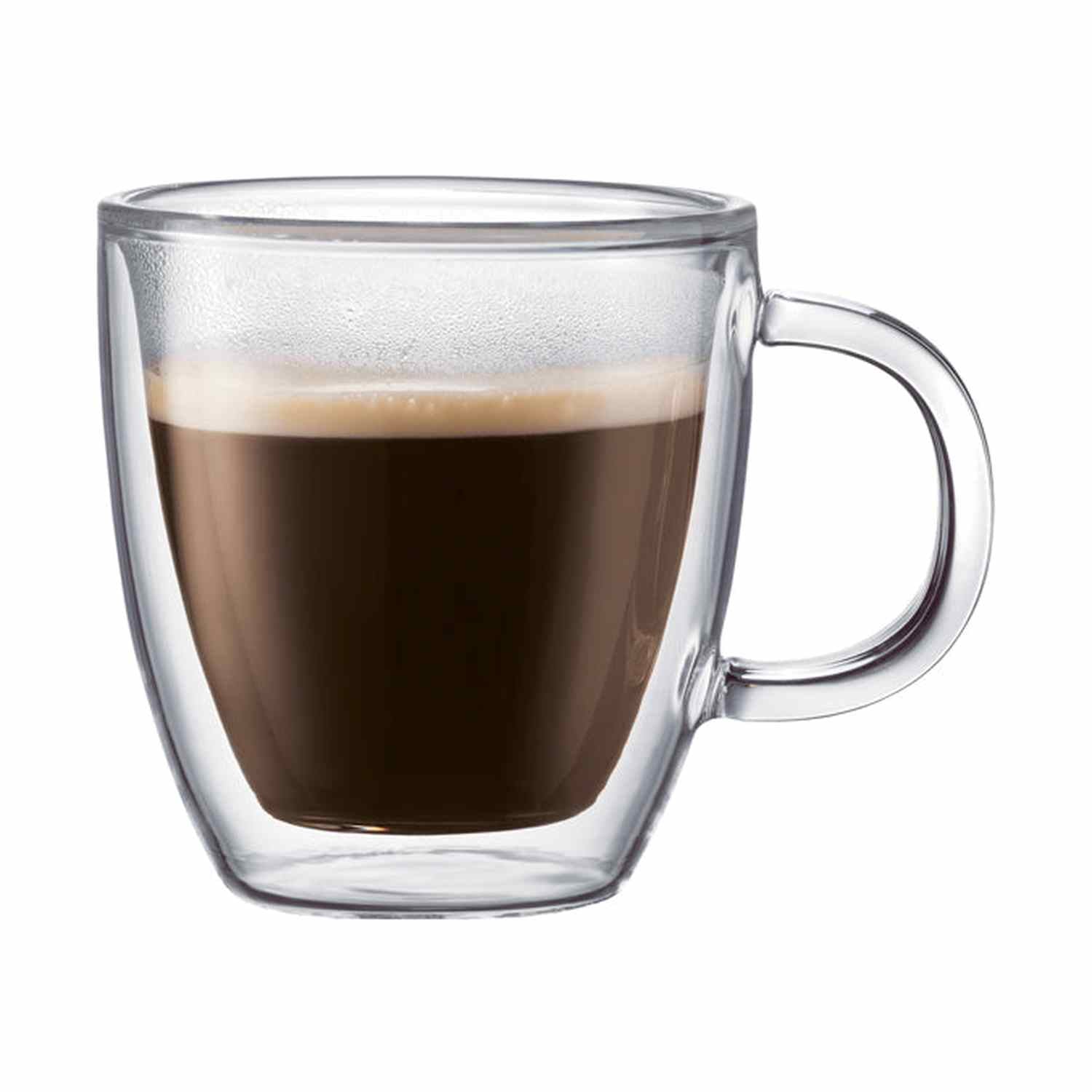 Bodum Bistro Double Wall 5 oz Espresso Glass Mug, Set of 2