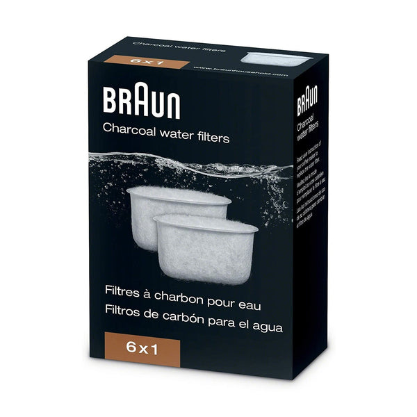 Braun Charcoal Water Filters, 6 Pack