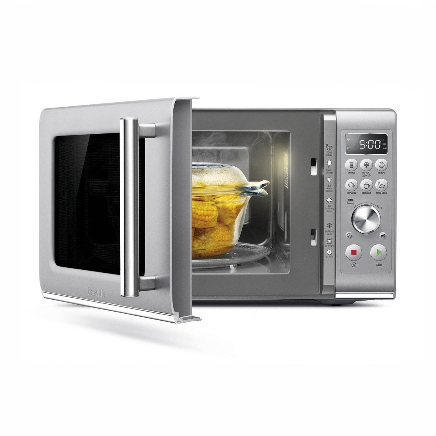 Breville Compact Wave Soft Close Microwave, Silver #BMO650SIL1BCA1