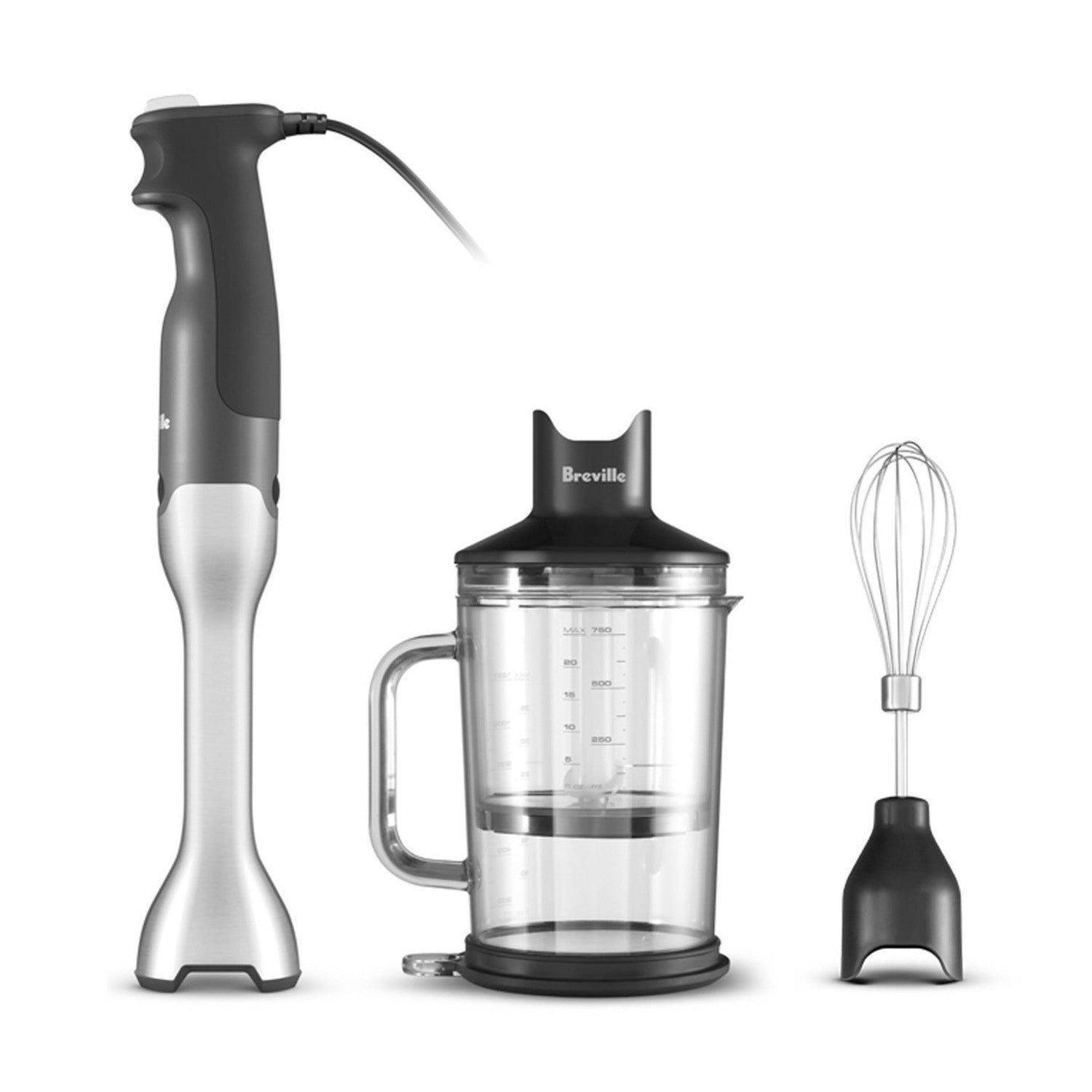 Breville Control Grip Immersion Blender, Brushed Stainless Steel #BSB510XL