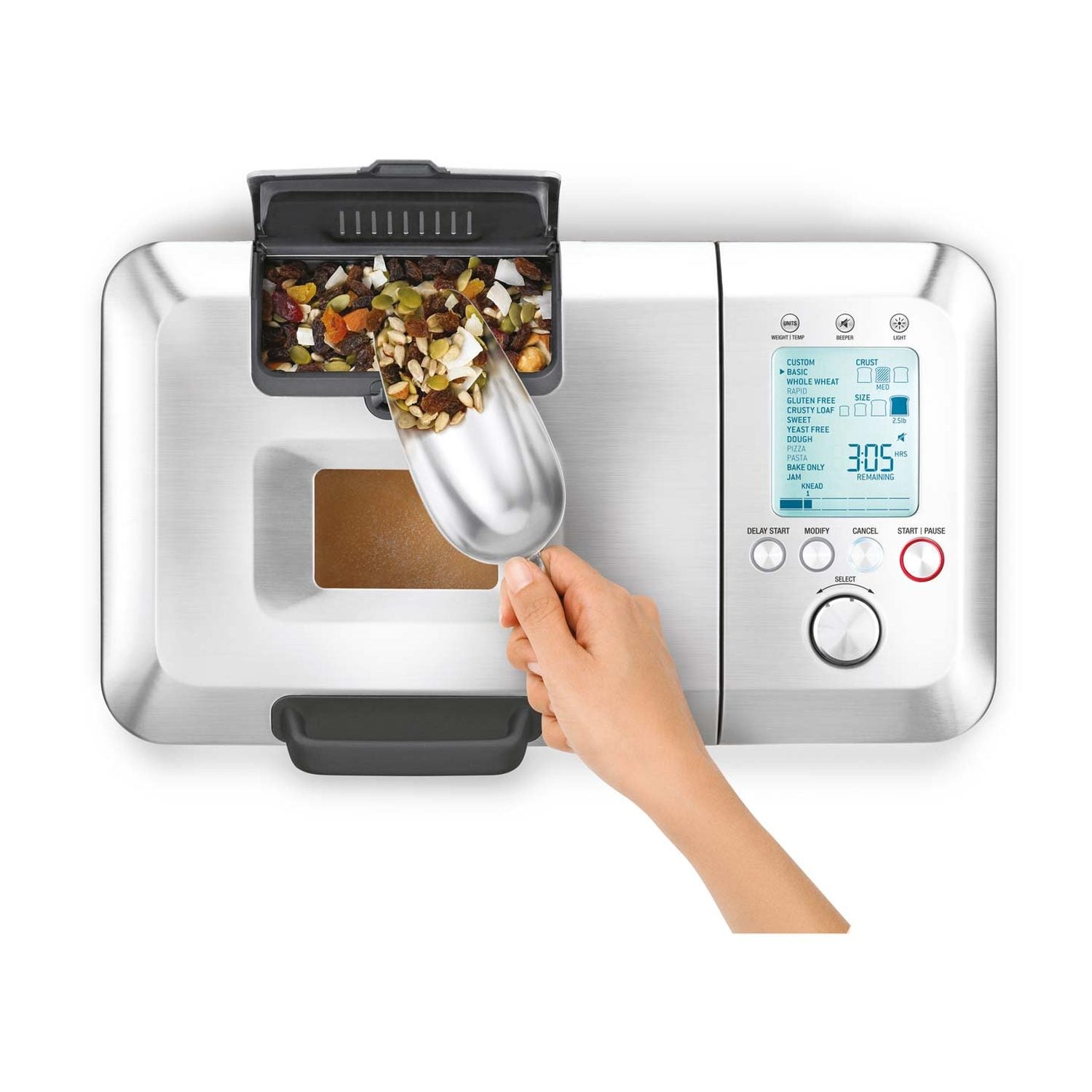 Breville Custom Loaf Bread Maker, Brushed Stainless Steel #BBM800BSS1BCA1