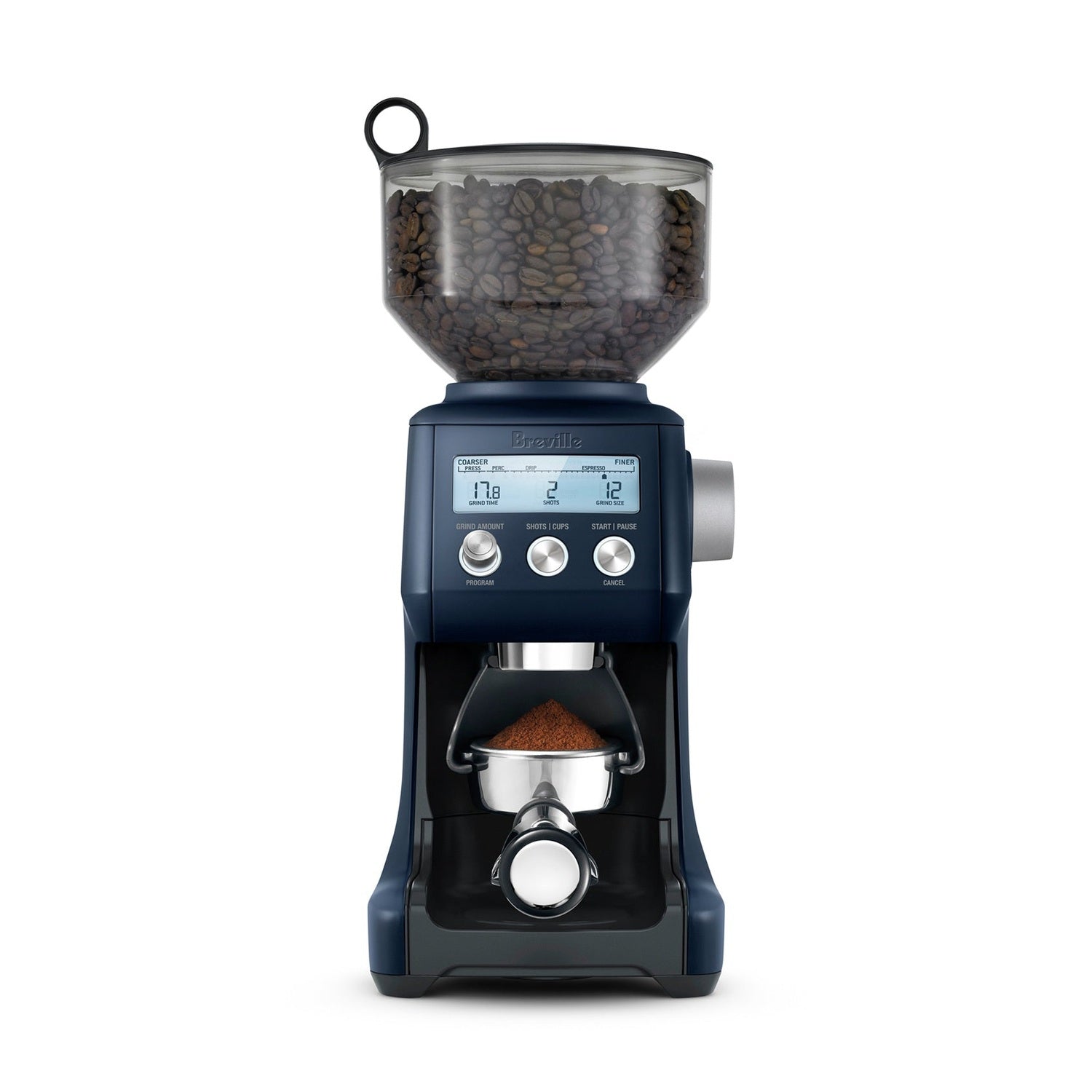 Breville Smart Grinder Pro Conical Burr Grinder, Damson Blue #BCG820DBL1BCA1