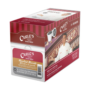 Carlo's Bake Shop Hazelnut Biscotti Single Serve Coffee 24 Pack