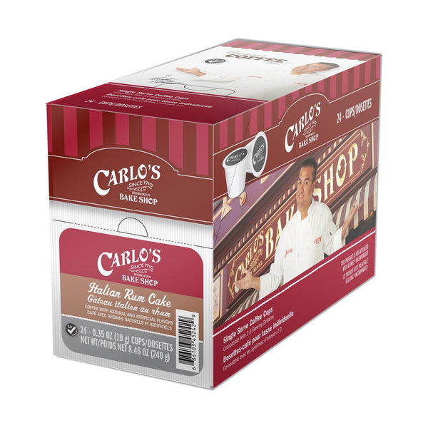 Carlo's Bake Shop Italian Rum Cake Single Serve Coffee 24 Pack