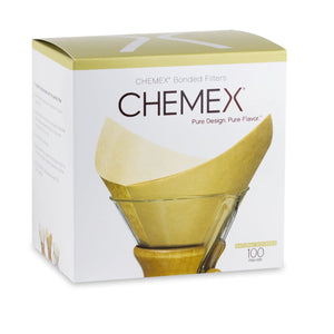 Chemex Bonded Filters FSU-100 Pre-Folded Squares, Natural