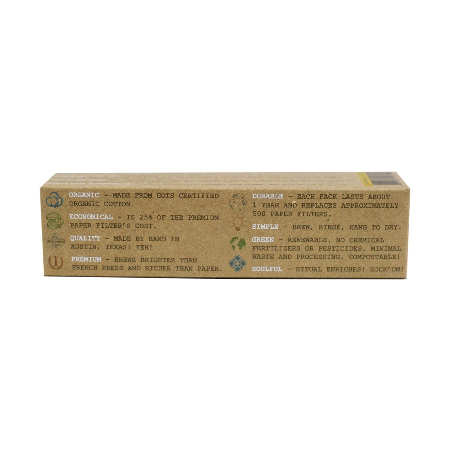 Coffee Sock Reusable Hario V60.01 Filters, 2 Pack