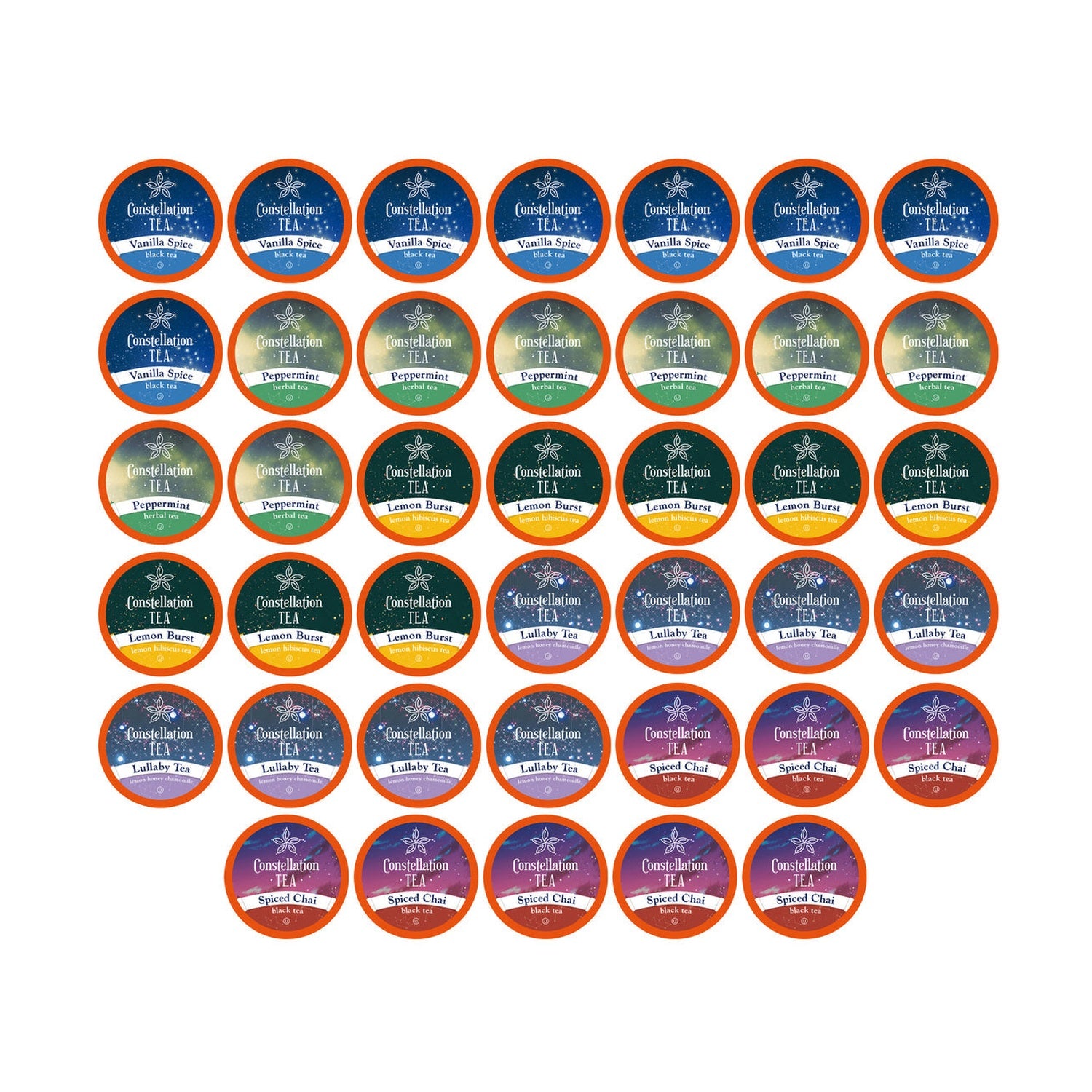 Constellation Teas Single Serve Tea Variety, 40 Pack