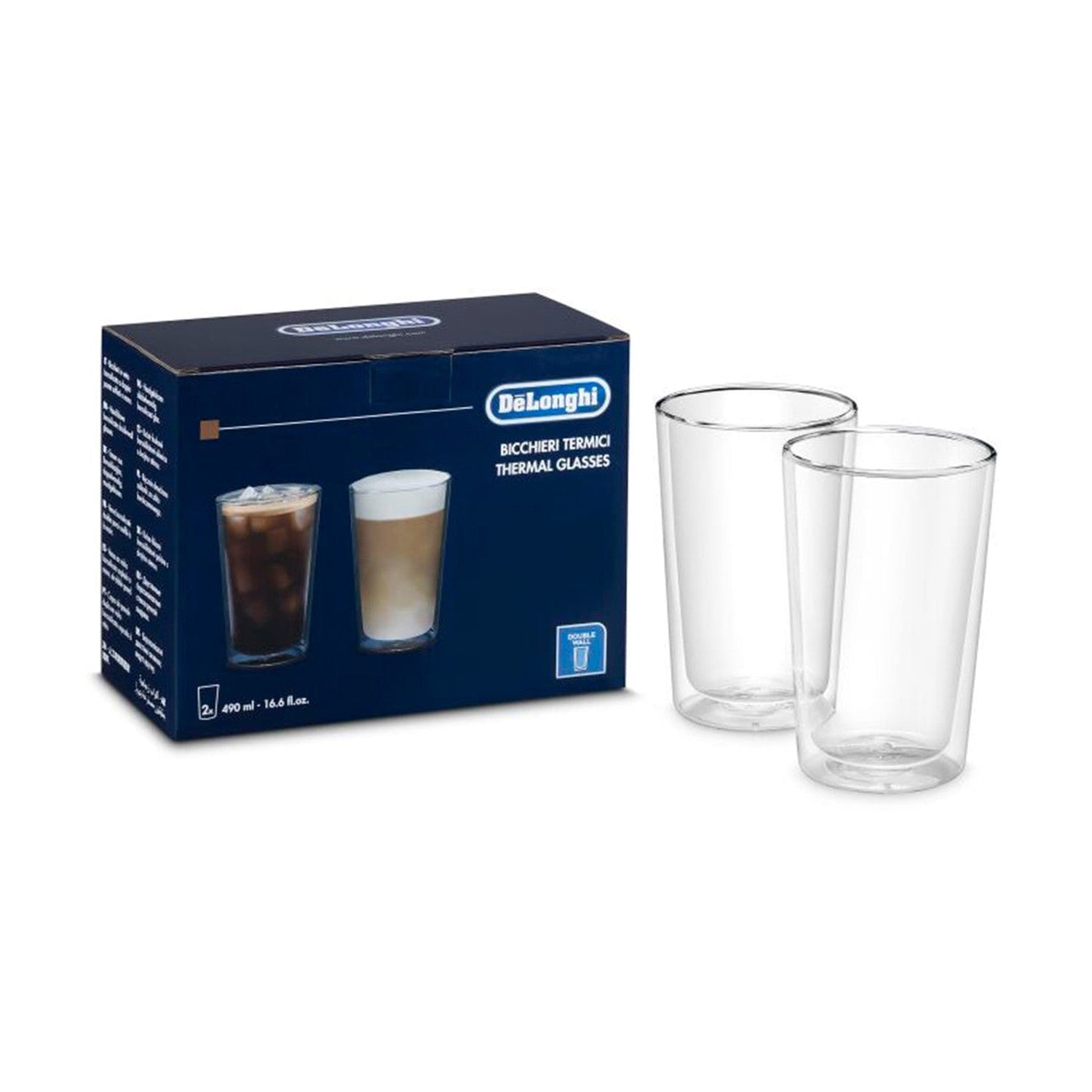 DeLonghi 16 oz. Double Wall Thermal Glasses, Set of 2 #DLSC319