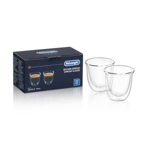 DeLonghi Bicchieri Glass Espresso Cups, Set of 2