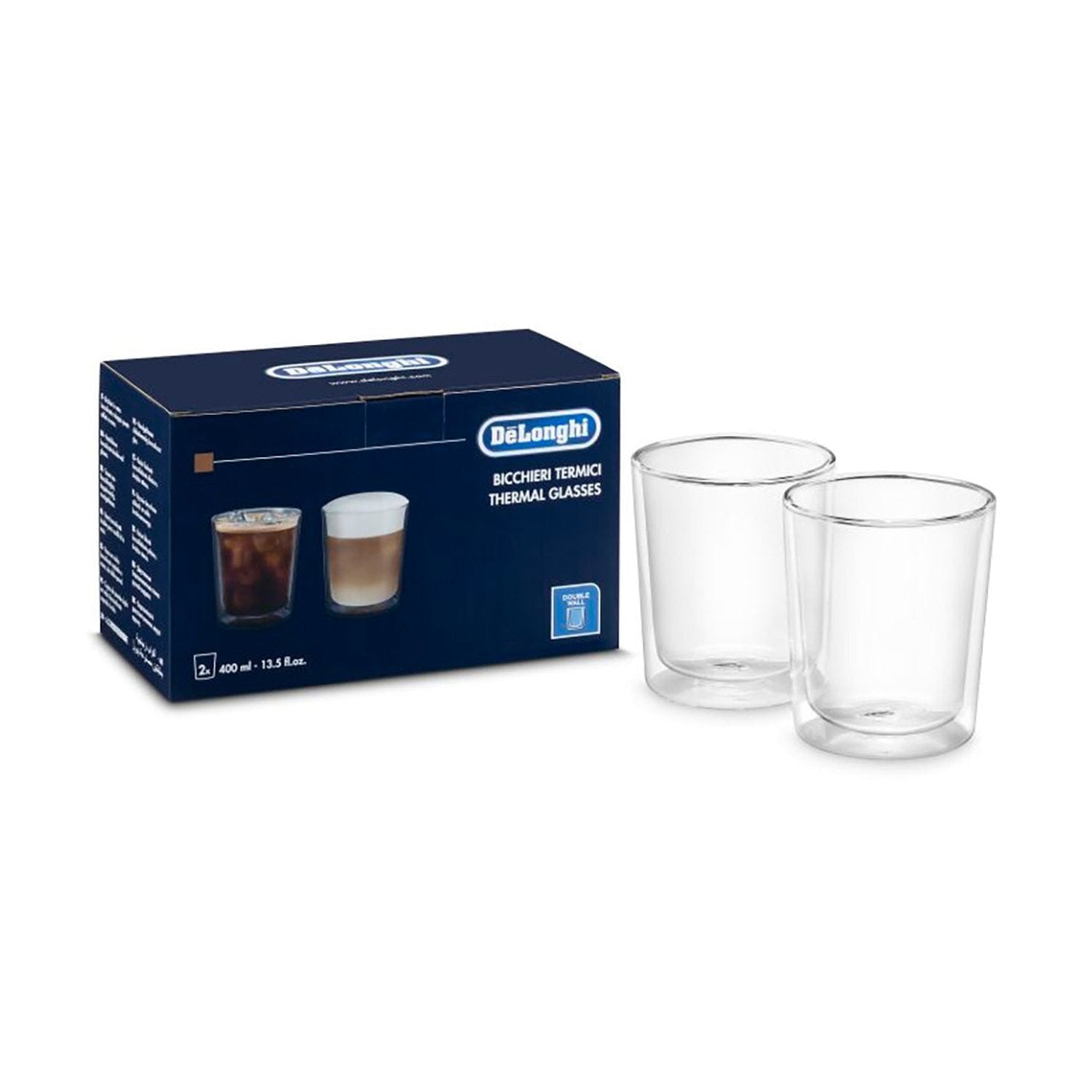 DeLonghi Double Wall Thermal Glasses, Set of 2 #DLSC318