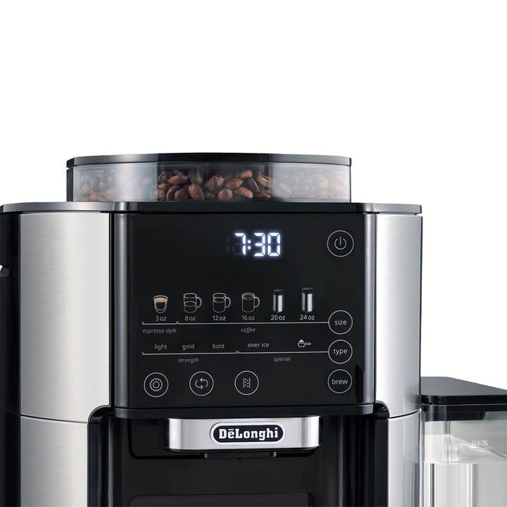 DeLonghi TrueBrew Automatic Coffee Machine, Stainless