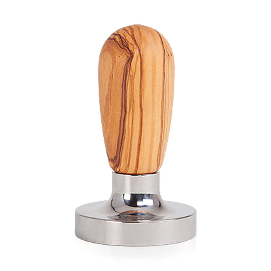 ECM 58mm Flat Base Tamper With Olive Wood Handle 