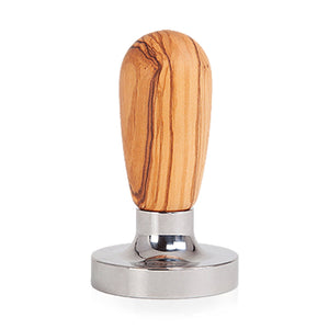 ECM 58mm Flat Base Tamper With Olive Wood Handle #89491