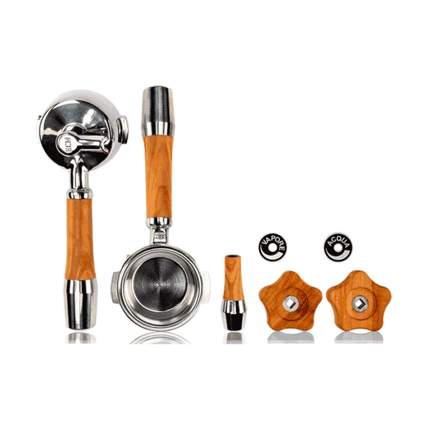 ECM Handle Set for Rotary Valve Machine, Olive Wood #89495