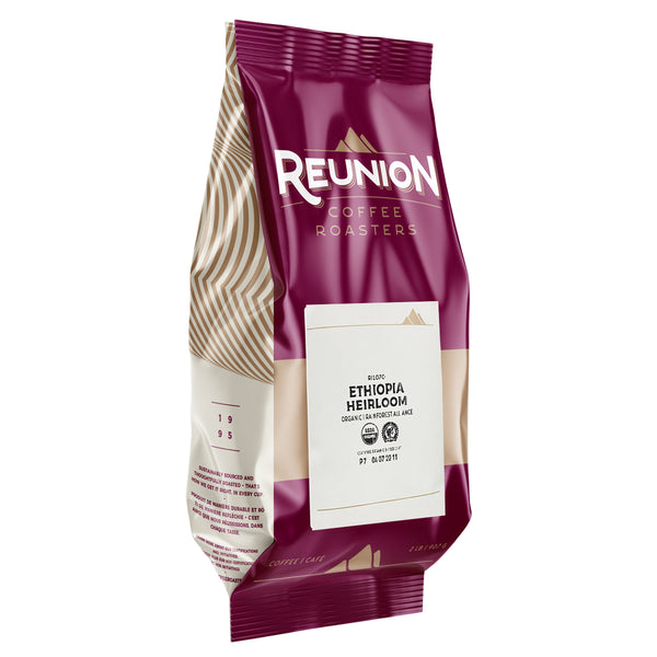 Reunion Coffee Roasters Organic Ethiopia Heirloom Whole Bean Coffee 2 lb