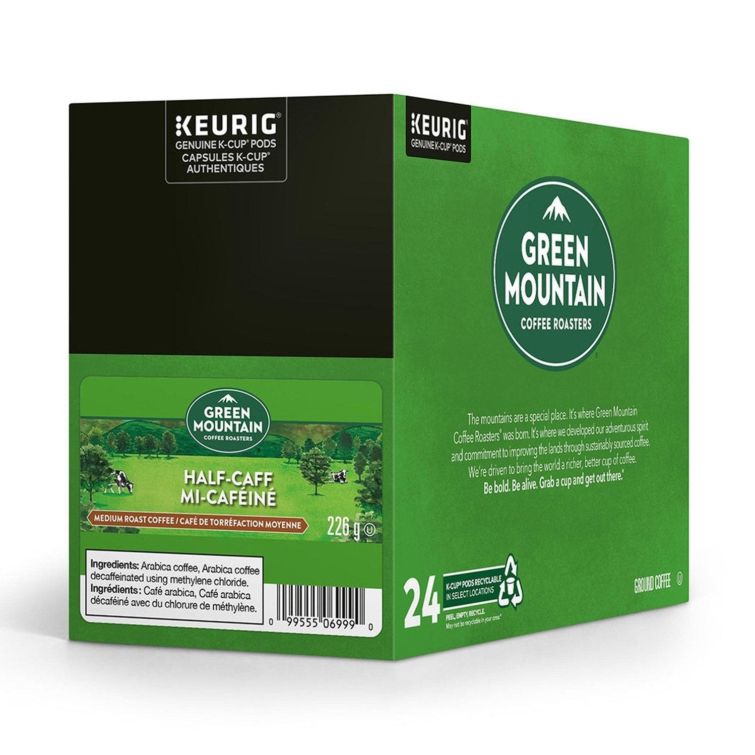 Green Mountain Coffee Half Calf K-Cup Pods 24 Pack