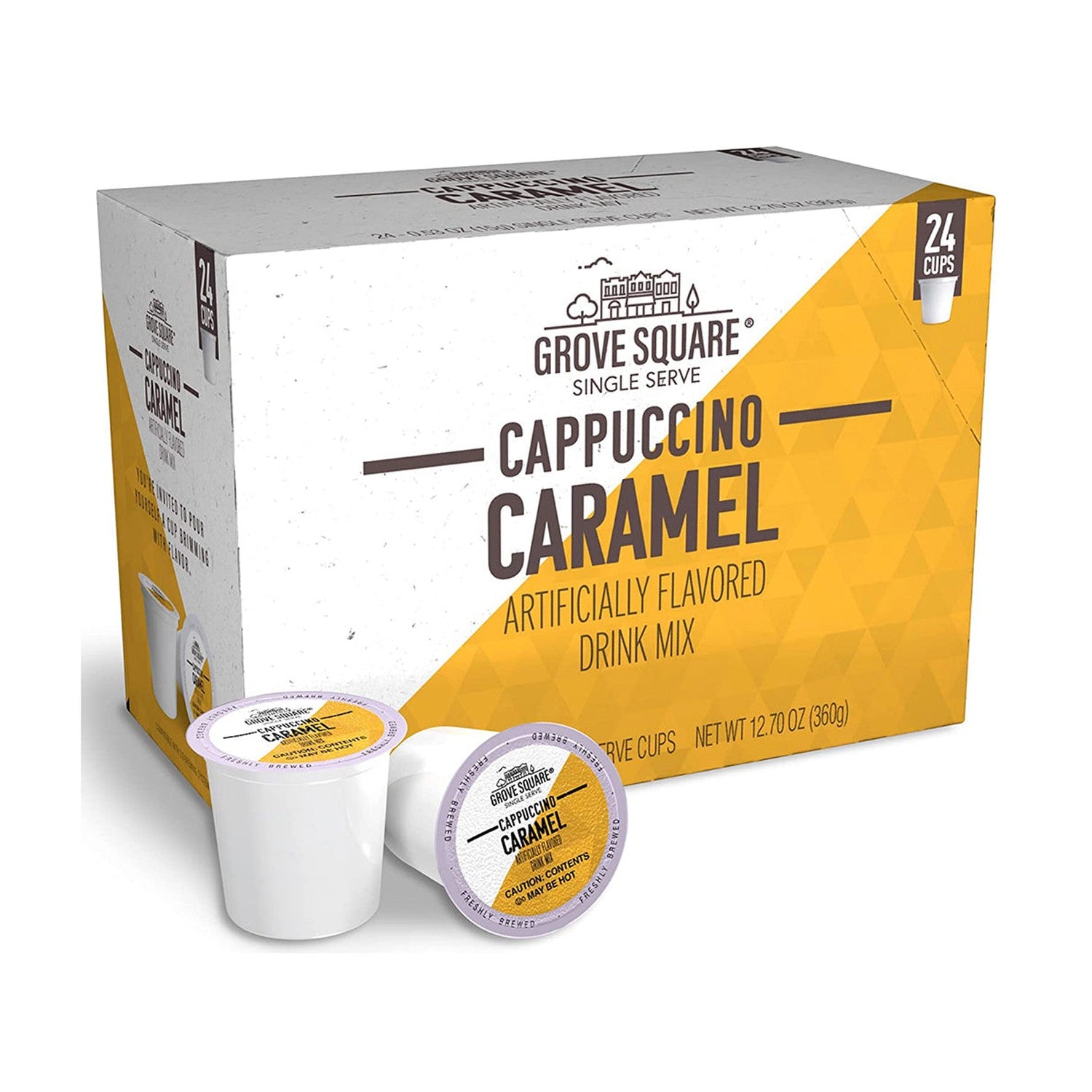 Grove Square Caramel Single Serve Cappuccino 24 Pack