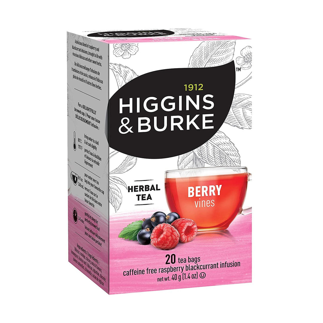 Higgins &amp; Burke Berry Vines Filterbag Tea 20 Count